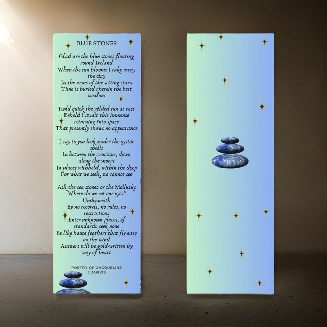 Poetry Blue Stones For Book Pages Bookmarks (Creator Uploaded)