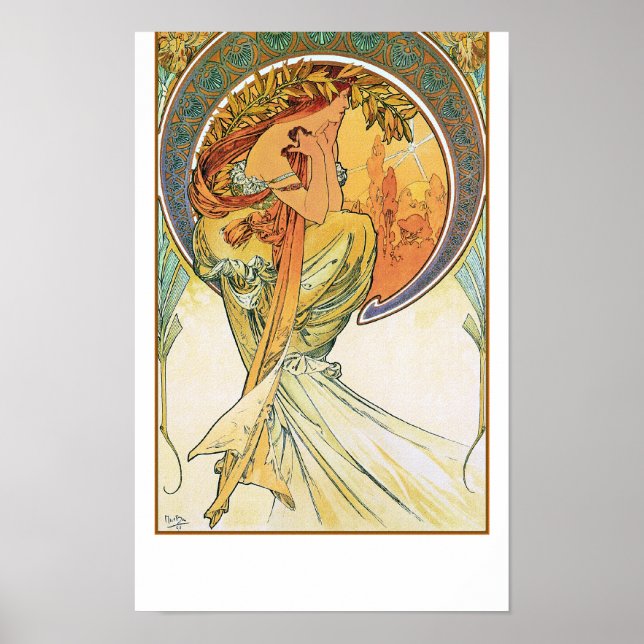 Poetry by Alphonse Mucha Poster (Front)