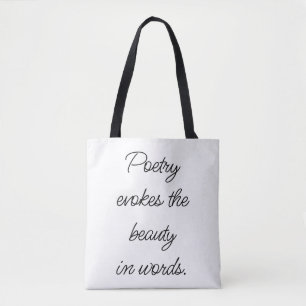 Poetry Evokes Shoulder Tote Bag