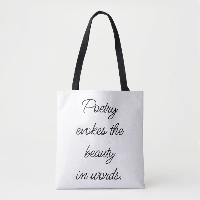 Poetry Evokes Shoulder Tote Bag (Front)