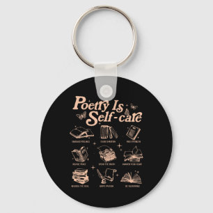 Poetry Is Self-care Literature Bookish Poetry Ment Key Ring