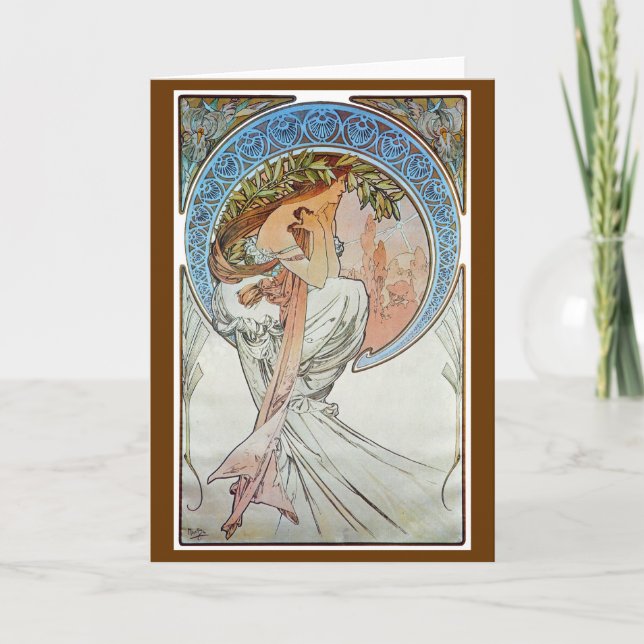 Poetry, Mucha Card (Front)