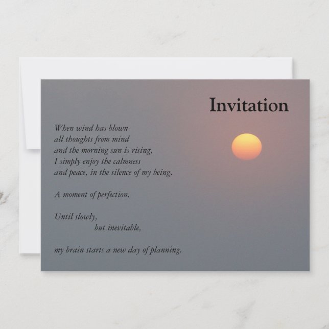 Poetry - Rising Sun Invitation (Front)