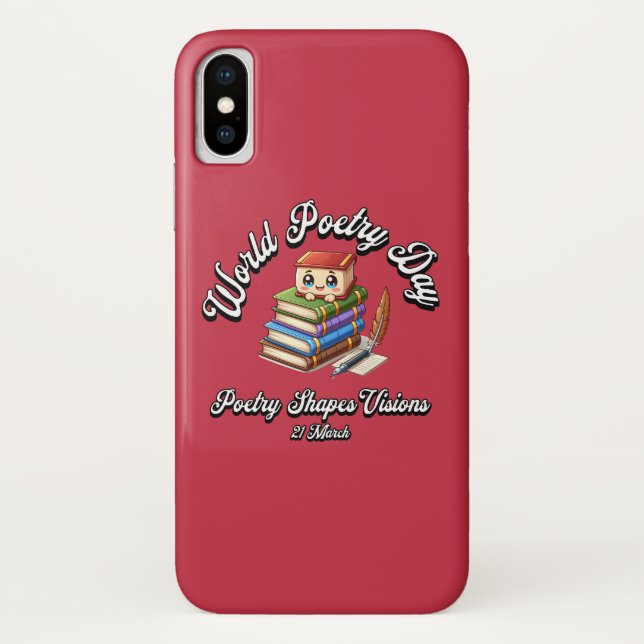 Poetry Shapes Visions. World Poetry Day Case-Mate iPhone Case (Back)