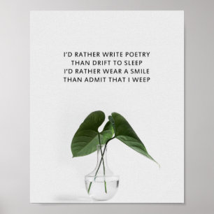 Poetry - Short Poem Poster