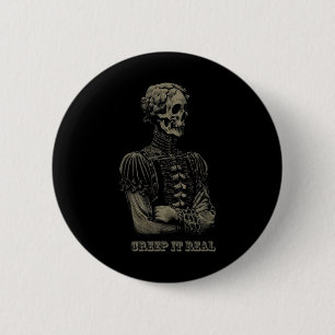 Poetry Skeleton Poet Waiting Arms Folded Funny Hal 6 Cm Round Badge