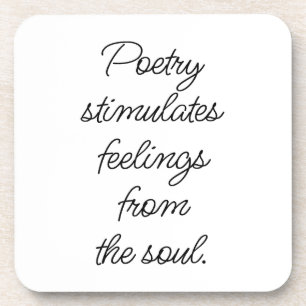 Poetry Stimulates Hard Plastic Coaster