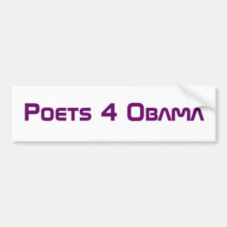 Poets 4 Obama Bumper Sticker