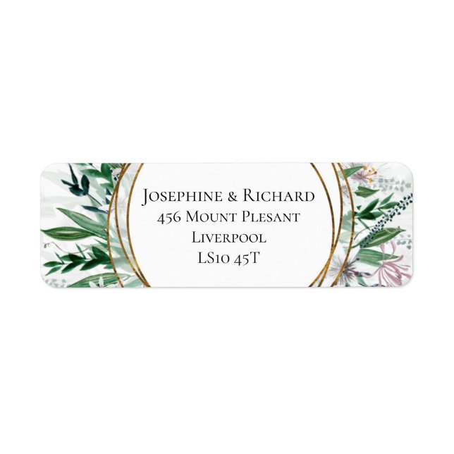 Poets Garden, Foliage Return Address Return Address Label (Front)