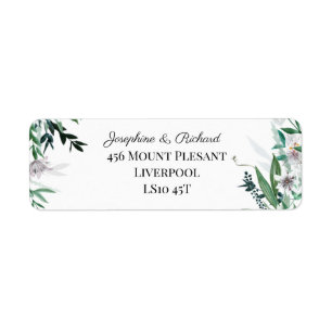 Poets Garden, Return Address Lable Label
