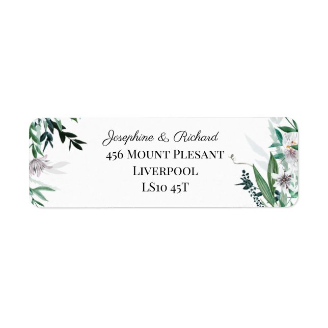 Poets Garden, Return Address Lable Label (Front)