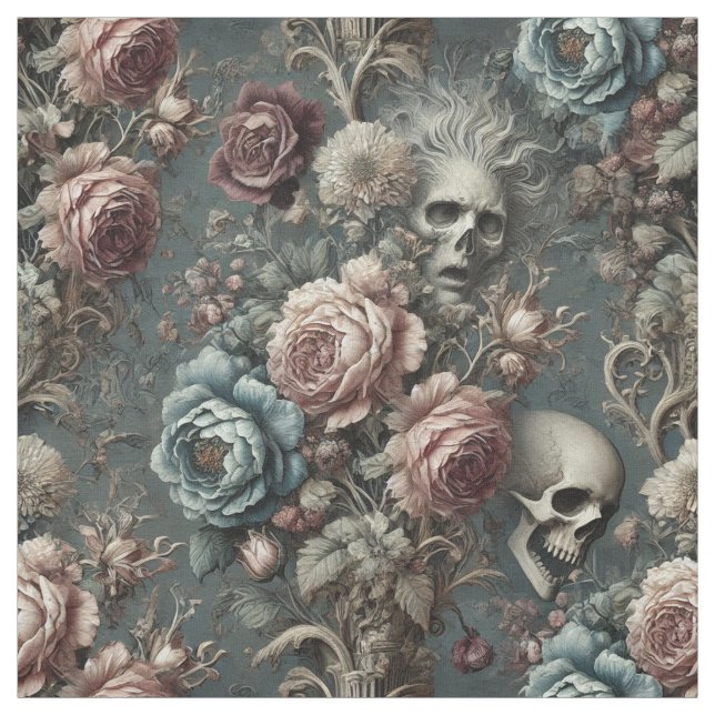 Poets Pending – Gothic Statement Tile Fabric (Swatch)
