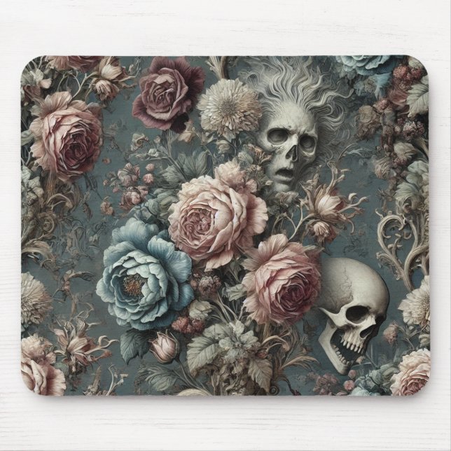 🪦 Poets Pending – Gothic Victorian Mouse Pad (Front)