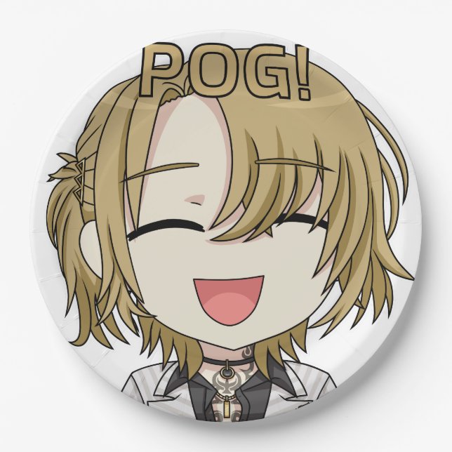 Pog! Chibi Paper Plates - Luca Kaneshiro Fanart (Front)