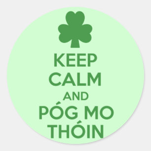 Pog mo thoin classic round sticker