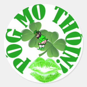 Pog mo thoin classic round sticker