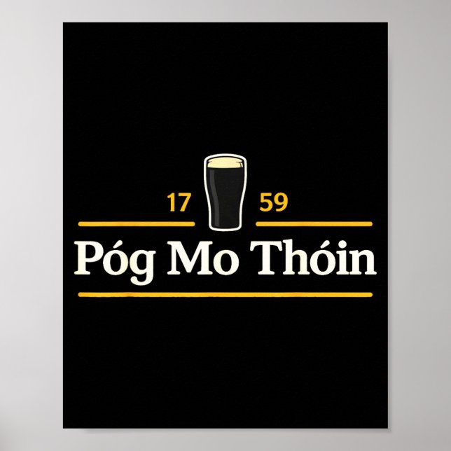 Póg mo thóin funny pog mo thoin irish st patricks poster (Front)