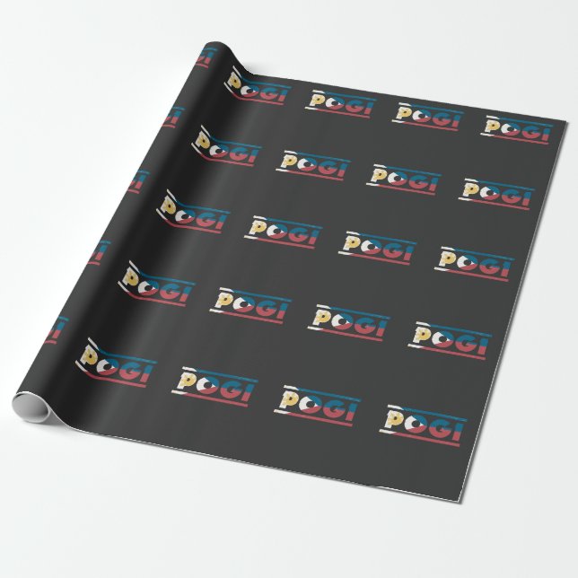 Pogi Funny Boy Proud Pinoy Philippines Flag Wrapping Paper (Unrolled)