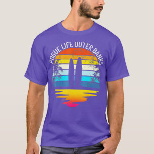 Pogue Life Outer Banks Retro Sunset Surfing OBX Po T-Shirt