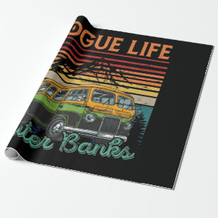 Pogue Life Outer Banks Vintage Hippie Camping Wrapping Paper