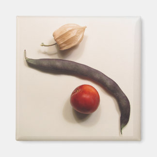 poha, bean and plum magnet