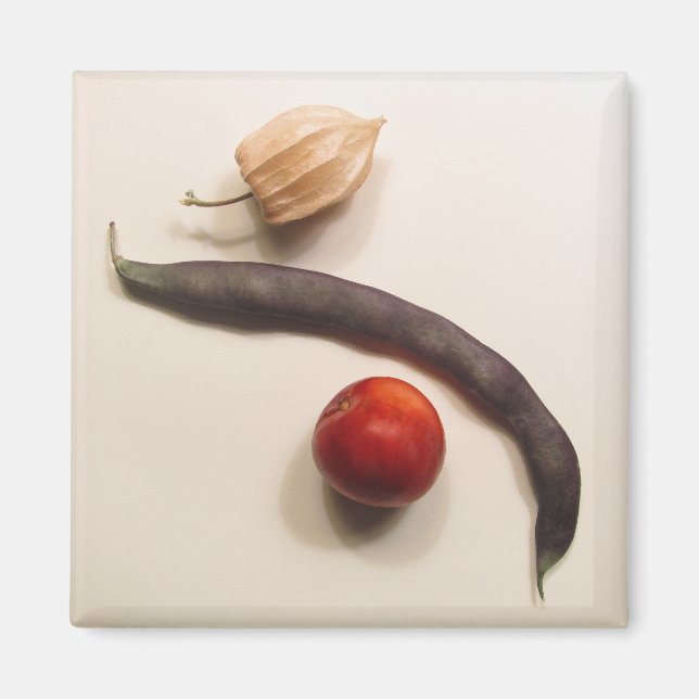 poha, bean and plum magnet (Front)