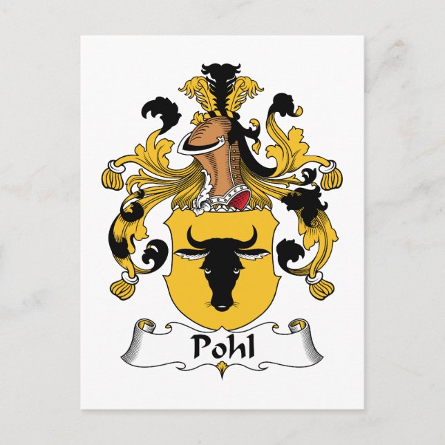 Pohl Family Crest Postcard (Front)