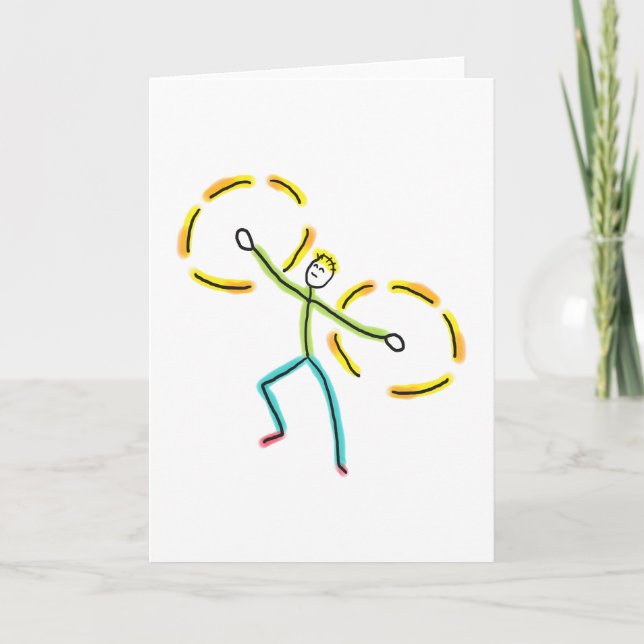 Poi Spinning Stickman Card (Front)