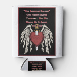 Poignant American Soldier Tattered Hearts Can Cooler