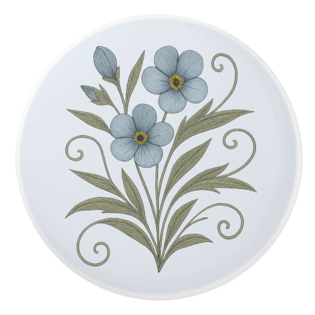 Poignée en Céramique only blue, seulement bleu Ceramic Knob (Front)