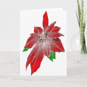 poinsetta holiday card