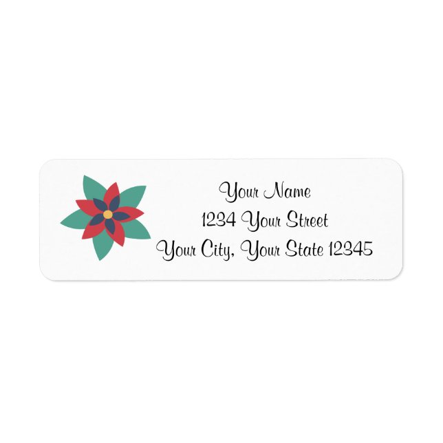 Poinsettia Address Label Return Address Label (Front)