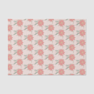 Poinsettia and Holly sprays Tissue Paper