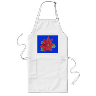 Poinsettia Apron - Blue