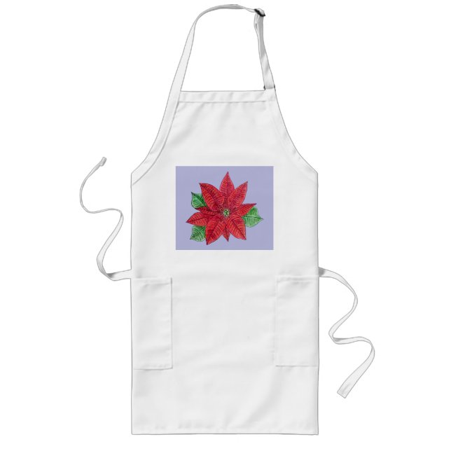 Poinsettia Apron - Lavender (Front)