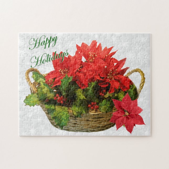 Poinsettia Basket Jigsaw Puzzle (Horizontal)