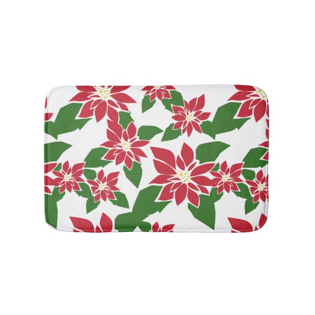 Poinsettia Bath Mat (Front)