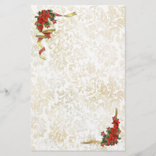 Poinsettia Bells Stationery