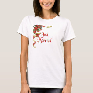 Poinsettia Bells Wedding T-Shirt