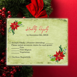 Poinsettia Bouquet, Vintage RSV Postcard