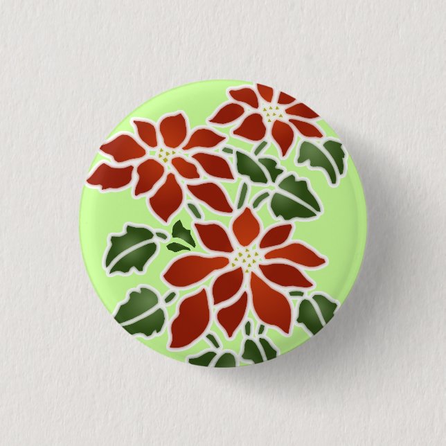 Poinsettia Button (Front)