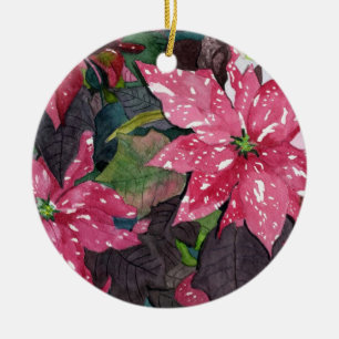 Poinsettia Ceramic Tree Decoration
