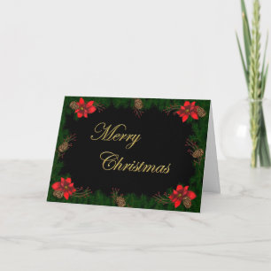 Poinsettia Christmas Card
