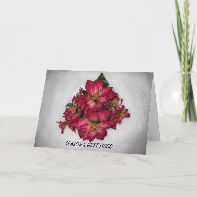 POINSETTIA CHRISTMAS CARD (Front)