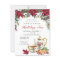 Poinsettia Christmas Holiday Tea Invitation Card