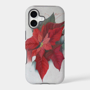 Poinsettia Christmas Oil Painting