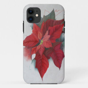 Poinsettia Christmas Oil Painting iPhone 11 Case