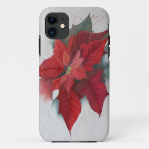 Poinsettia Christmas Oil Painting iPhone 11 Case