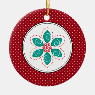 Poinsettia Christmas Ornaments