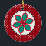 Poinsettia Christmas Ornaments<br><div class="desc">This elegant ornament can be totally personalised by you to make a wonderful holiday gift for anyone on your shopping list!
Artwork by Sarah Paris</div>